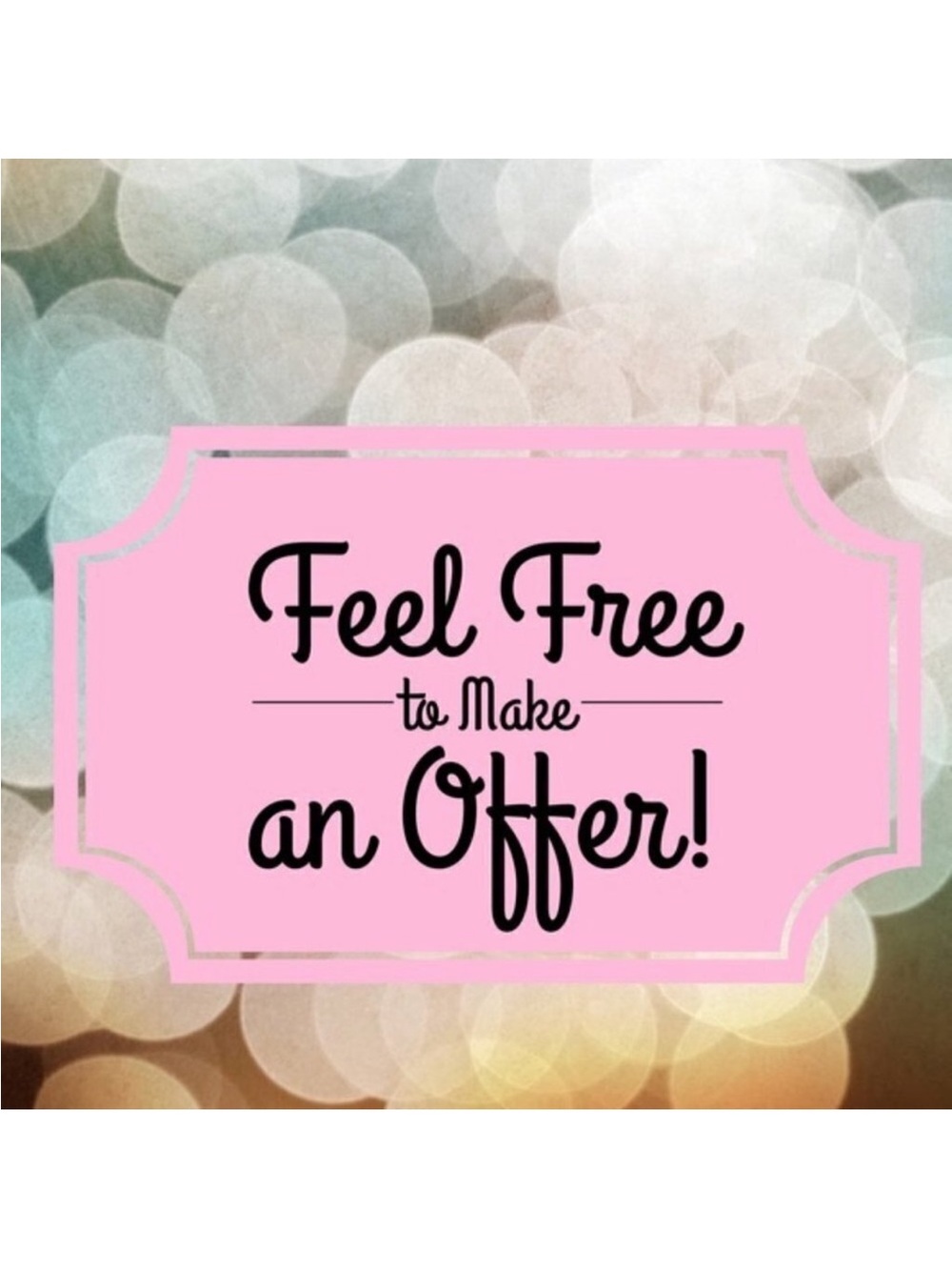 Pink 'Feel Free to Make an Offer' Sign